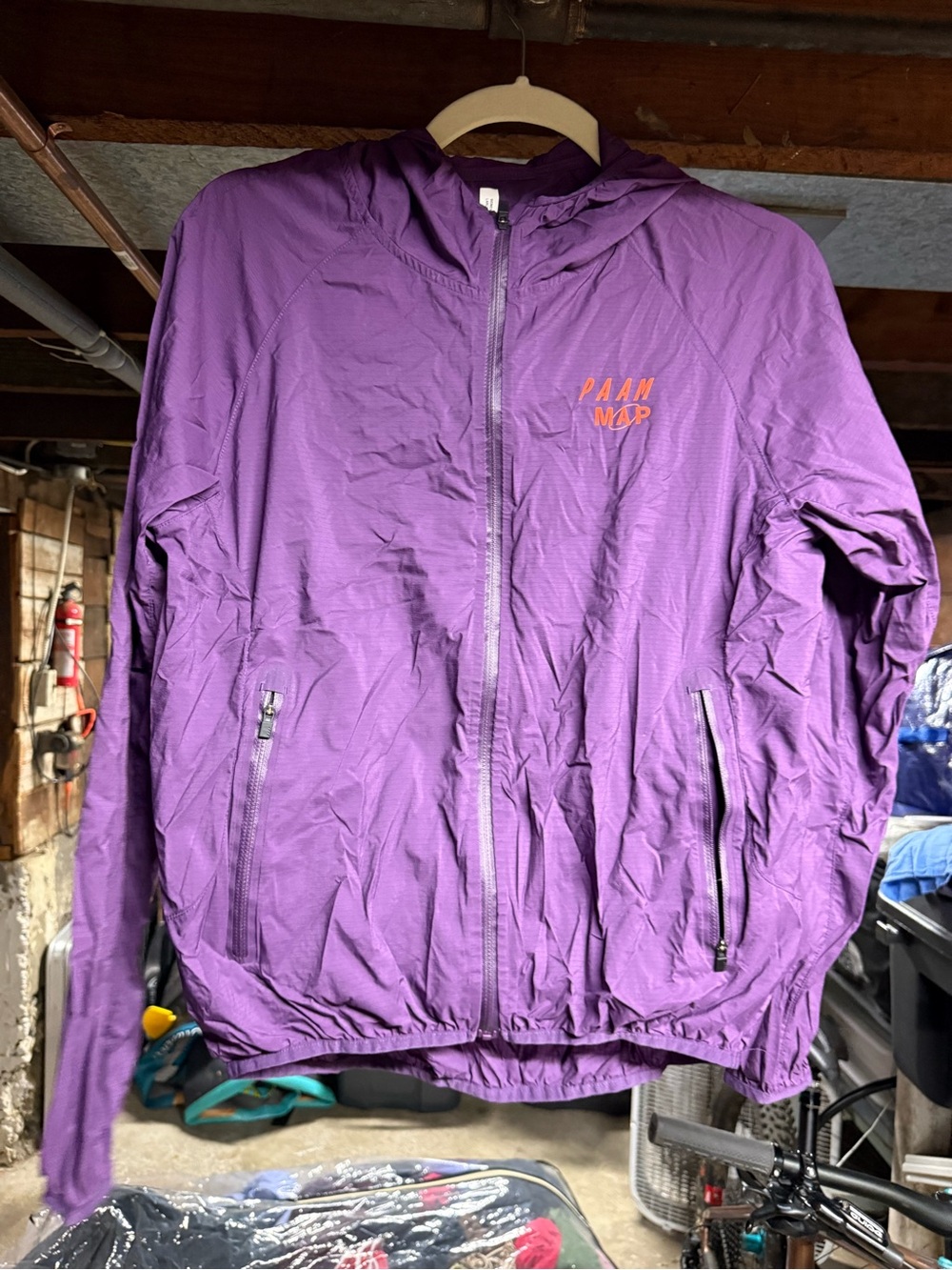 PAAN MAP Women's Purple Hooded Rain Jacket